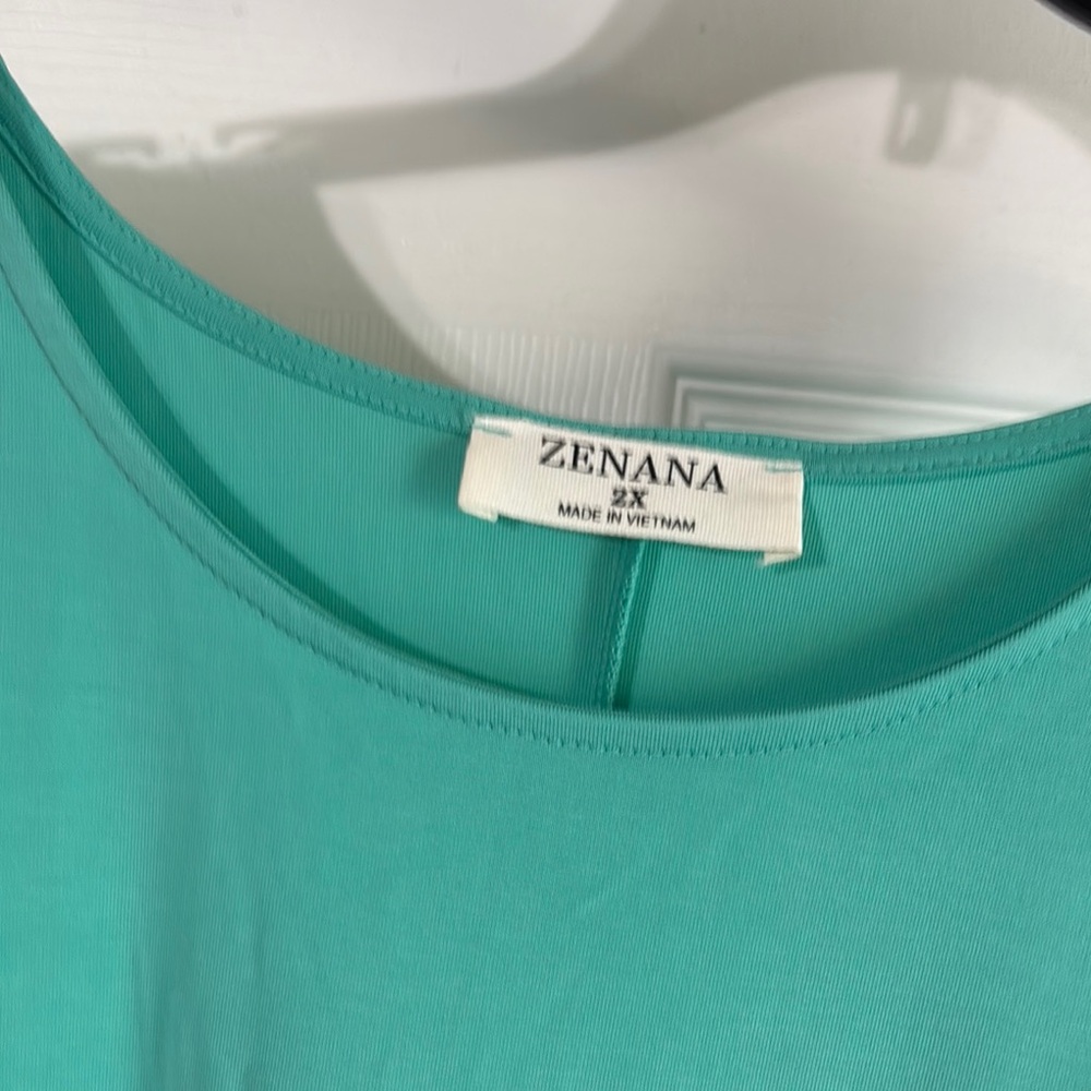 Zenana Teal Sleeveless Dress - Picture 2 of 2